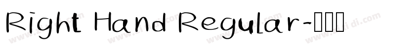 Right Hand Regular字体转换